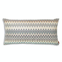 Vibrantly colored chevron-patterned pillow with clean, modern finish.