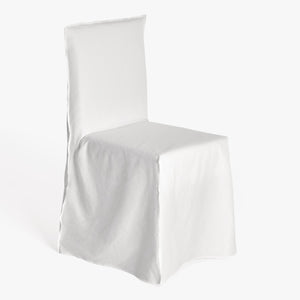 White chair with slipcover creates a seamless, clean look - hover