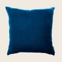 Dark green velvet square cushion
