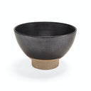 Simple yet elegant round ceramic bowl with two-tone glaze