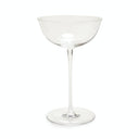 Classic martini glass with elegant design on a white backdrop.