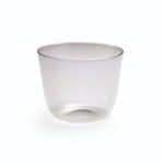 Minimalist glass cup with a sleek and versatile design.