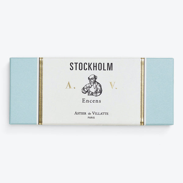 Stockholm-inspired artisanal incense by Astier de Villatte, Paris. Vintage elegance.