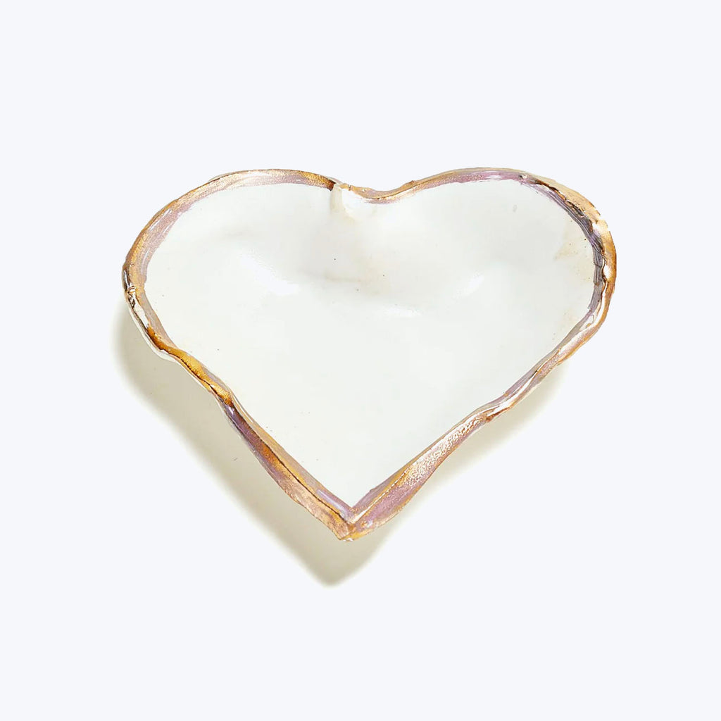 Porcelain Gold Heart Dish Default Title