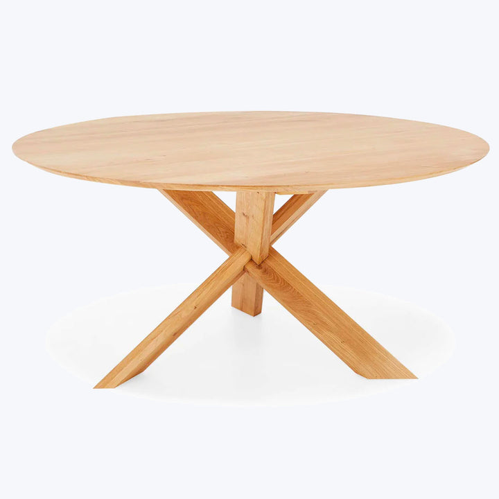 Oak Circle Dining Table-54"