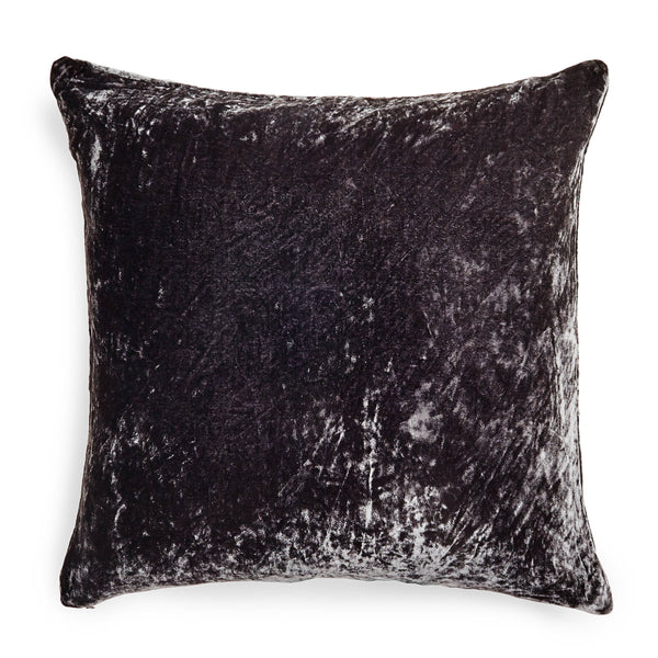 Square velvet pillow with gradient shading adds luxury to decor