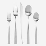 Duna 5-Piece Flatware Set Brushed Steel Default Title