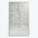 Abstract artwork with a textured concrete-like surface on a white background.