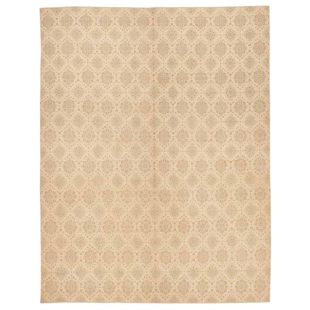 An elegant, durable machine-made rug with intricate geometric and floral patterns.