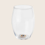 Unique glass with realistic human eye design at the base.
