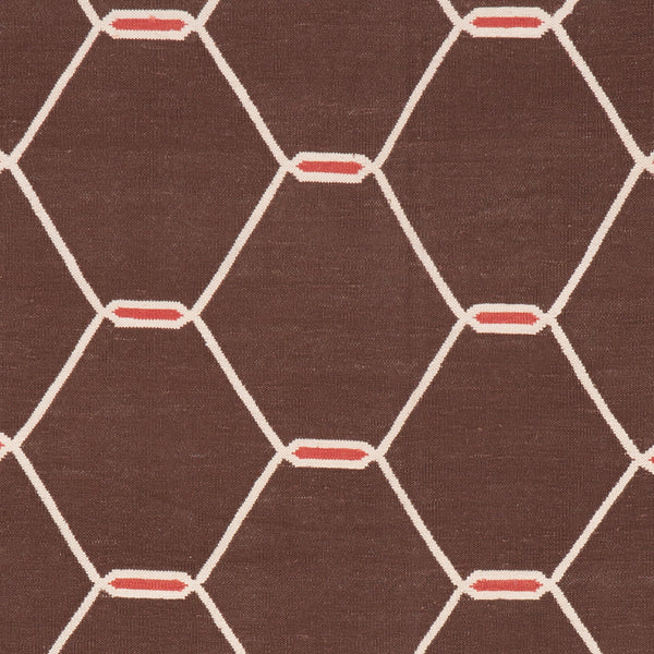 Geometric patterned fabric with hexagons and molecular structure influence.