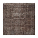 Brown Overdyed Wool Rug - 10'1" x 11'1"