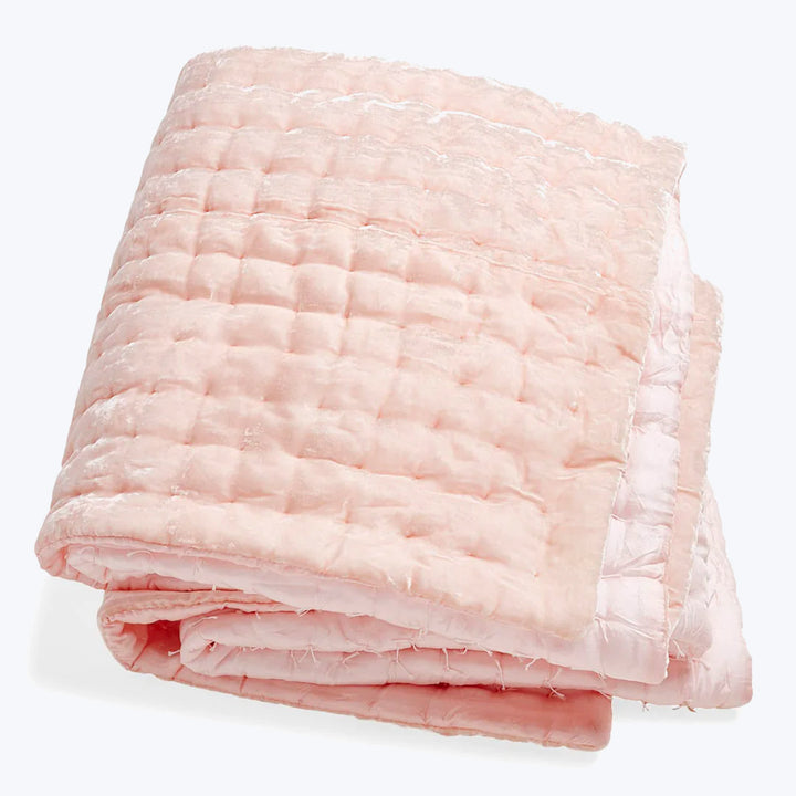 Luminous Velvet Throw-Petal