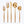 Moon 5-Piece Flatware Set Brushed Gold Default Title