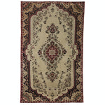 Exquisite Persian-inspired rug with intricate floral and geometric patterns.