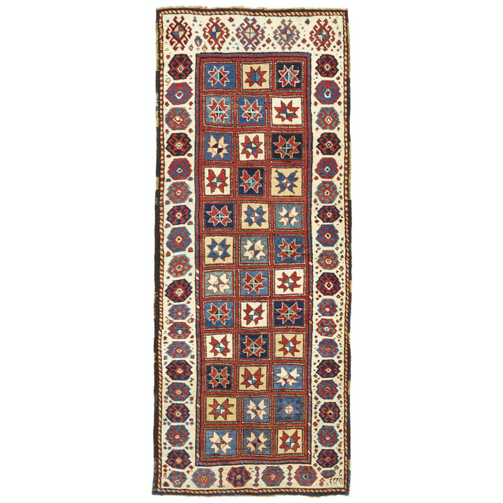 Intricately designed handwoven rug showcases vibrant colors and cultural heritage.