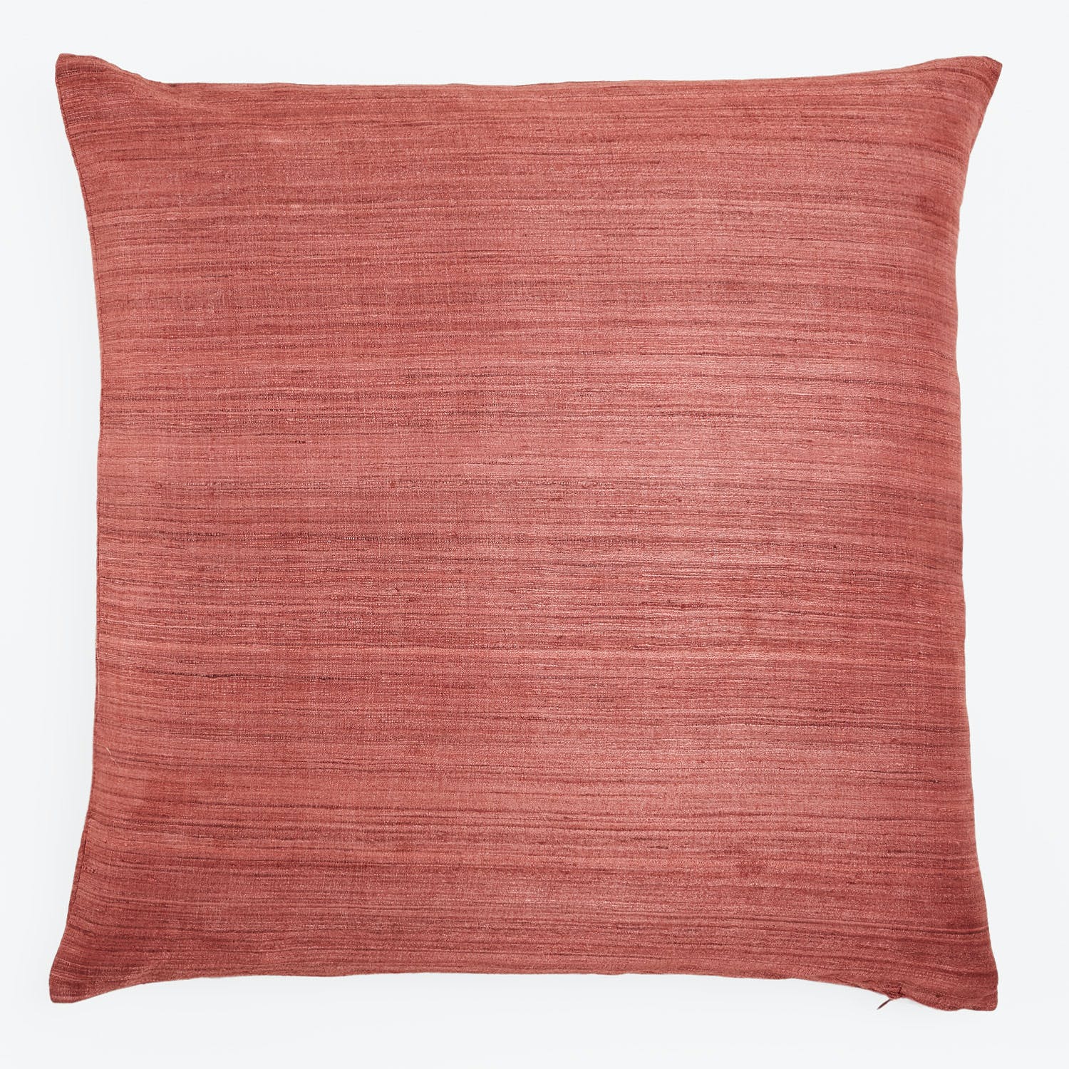 Raw Silk Pillow - 24" x 24"-Terracotta