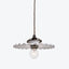 Elegant pendant light fixture with vintage-inspired glass shade and warm glow.
