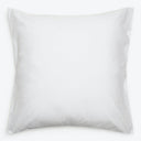 Plain white pillow with a smooth surface and rounded edges.