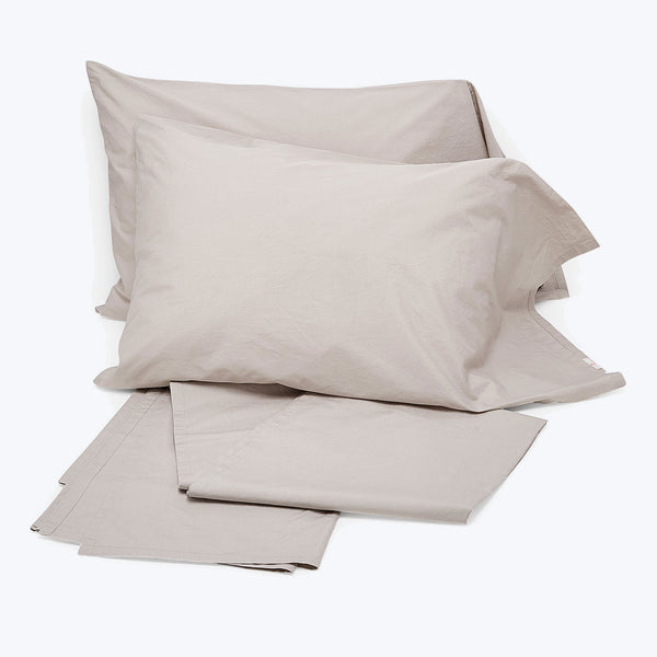 Dreamweaver Sheets + Pillowcases Gray-Flat Sheet-twin + twin xl