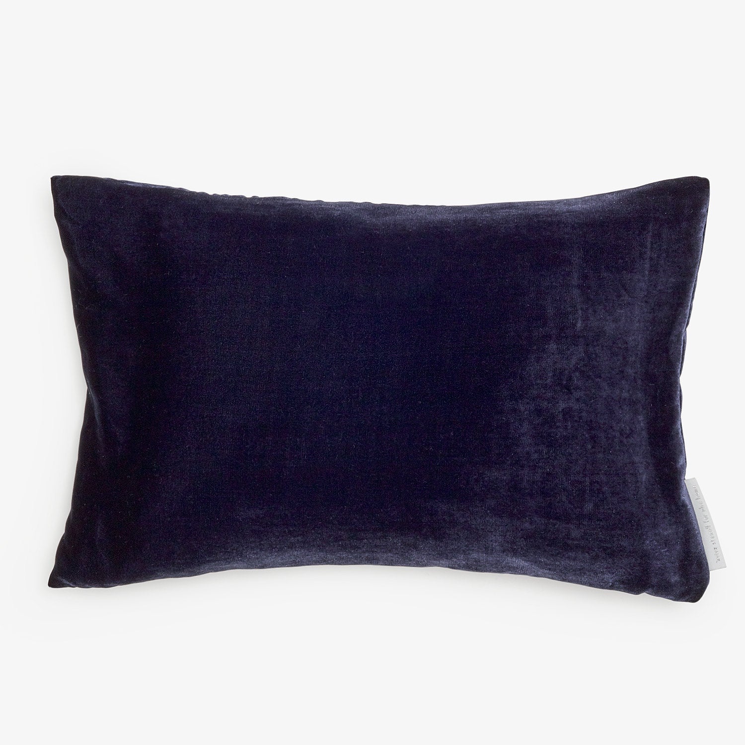 Silk Velvet Lumbar Pillow-Indigo