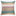 Square decorative pillow with vibrant multicolored chevron pattern on white background.