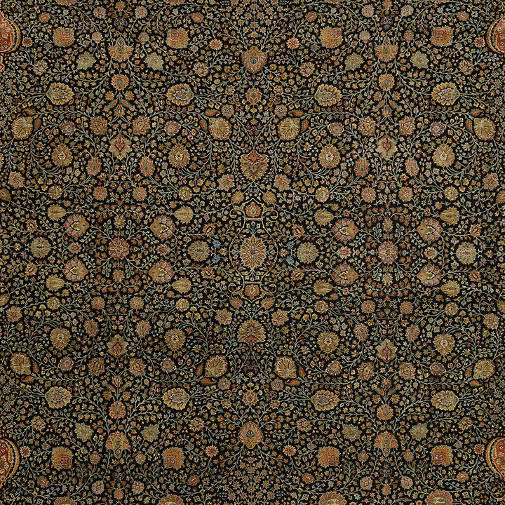 Intricate and vibrant traditional textile design featuring floral motifs.