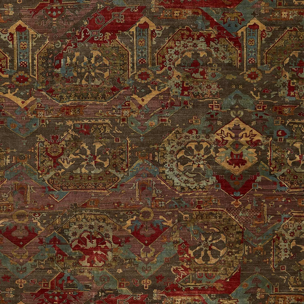 Exquisite vintage rug showcases intricate patterns and rich cultural significance.