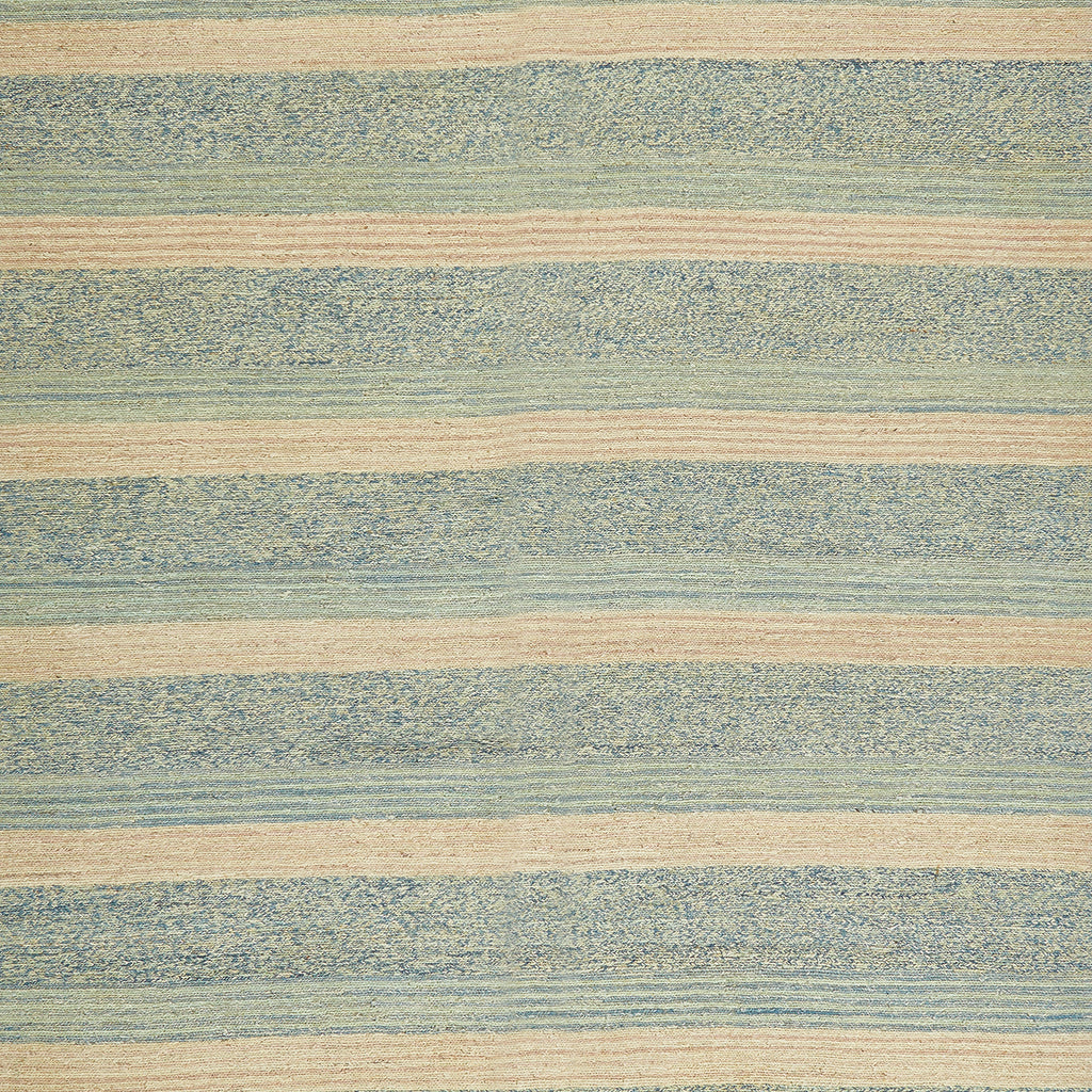 Patterned textile fabric with horizontal stripes in calming blue and beige tones.