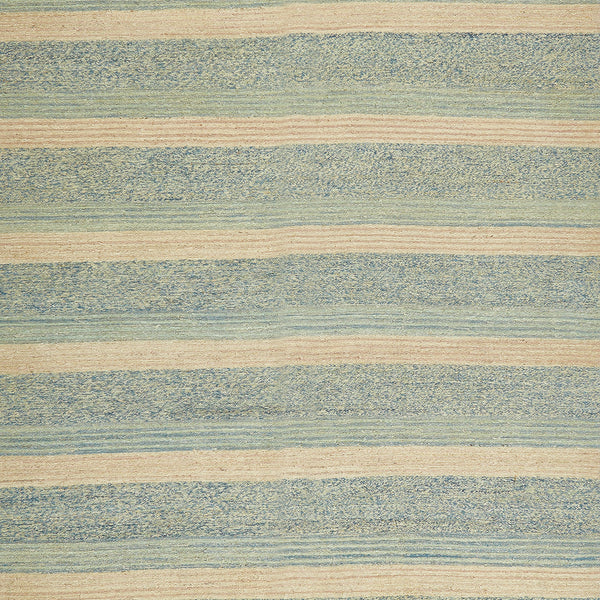 Patterned textile fabric with horizontal stripes in calming blue and beige tones.