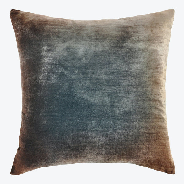 Ombre Velvet Pillow, Gunmetal-18 x 18