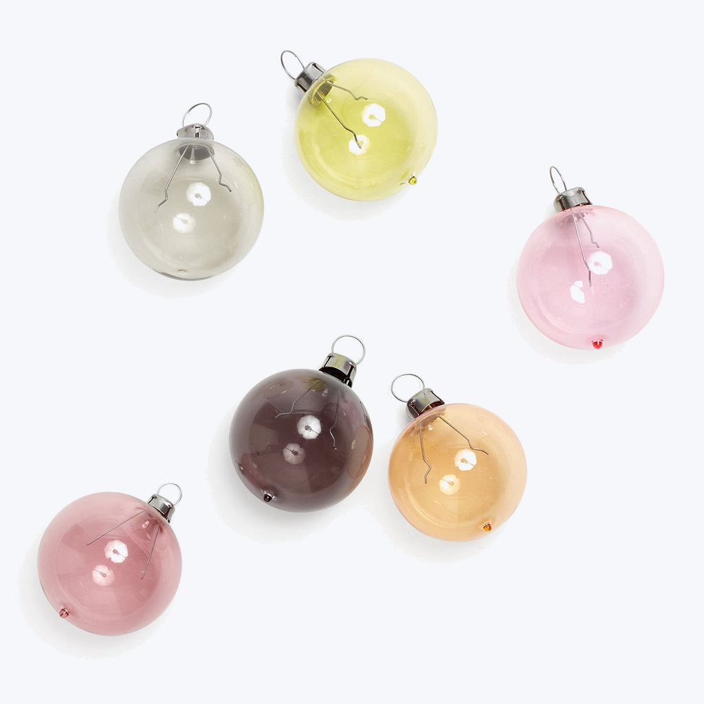 Assorted Ball Ornaments, Set of 6 Neutral