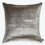 Velvety square decorative pillow with ombré effect and stitched texture.