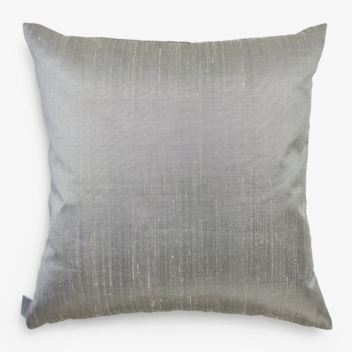 Square gray decorative pillow with subtle texture, perfect accent piece