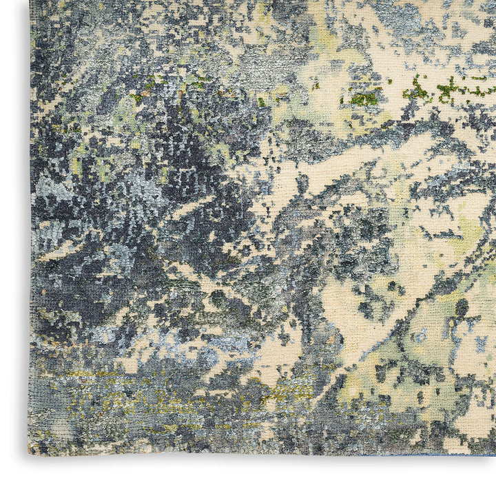 Close-up of abstract, organic fabric with mix of colors.