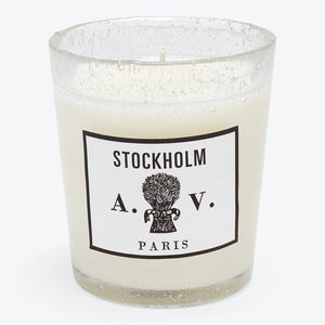 Minimalistic map-themed box and scented candle with vintage label. - hover