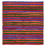 Abstract artwork featuring vibrant, textured stripes in various colors.