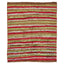 Vibrant and textured striped textile with uneven edges and raised ridges