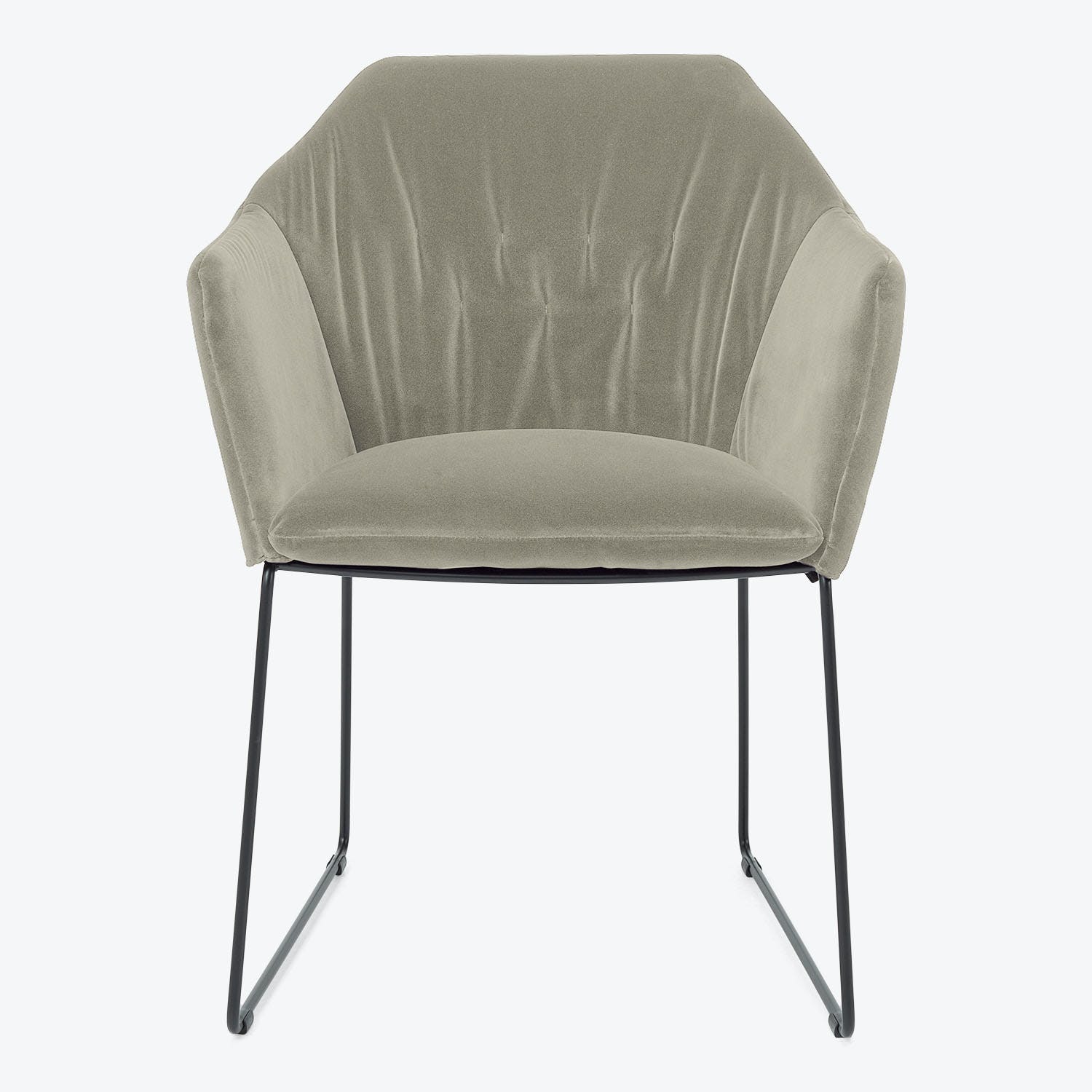 New York Sedia Dining Arm Chair, Velvet-Lario 03 Taupe-Luxe Velvet