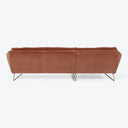 New York Suite Sectional brick suede sofa terracotta furniture