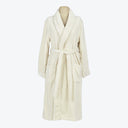 Soft and plush cotton bathrobe with shawl collar and pockets.