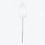 Metal dessert spoon with classic design, sleek and simple.