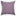 Soft purple velvet throw pillow with manufacturer's tag on side.