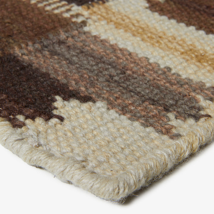 Close-up of a thick, soft textile with horizontal stripes.