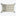 Rectangular decorative pillow with two-tone design, tassels, and buttons.