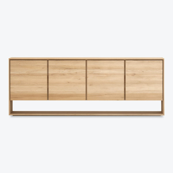Minimalist wooden sideboard with sleek design and ample storage space.