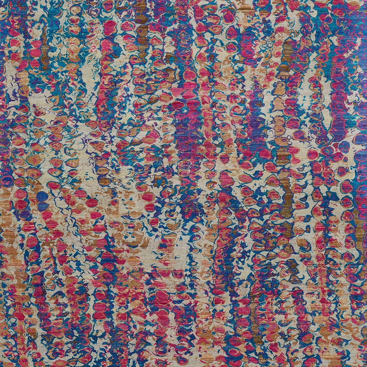 Vibrant and intricate textile pattern showcases stunning array of colors.