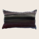 Rectangular pillow with gradient pattern transitioning from purple to black.