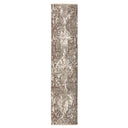 Intricately patterned vintage runner rug in neutral shades adds elegance.