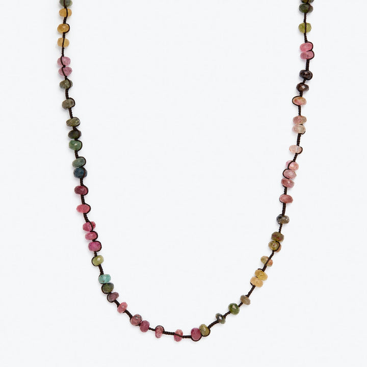 Colorful and eclectic bead string with a boho aesthetic.